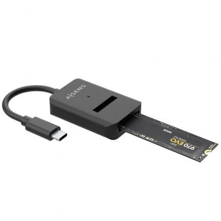Aisens Dock USB-C para SSD M.2 SATA/NVMe ASUC-M2D011-BK Negro
